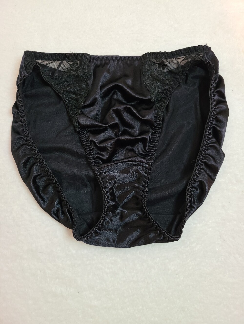 VTG Maidenform Silky Second Skin Satin High Leg Bikini Brief Panty Size M